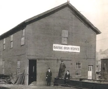 Garbe Iron Works building in the company's early years