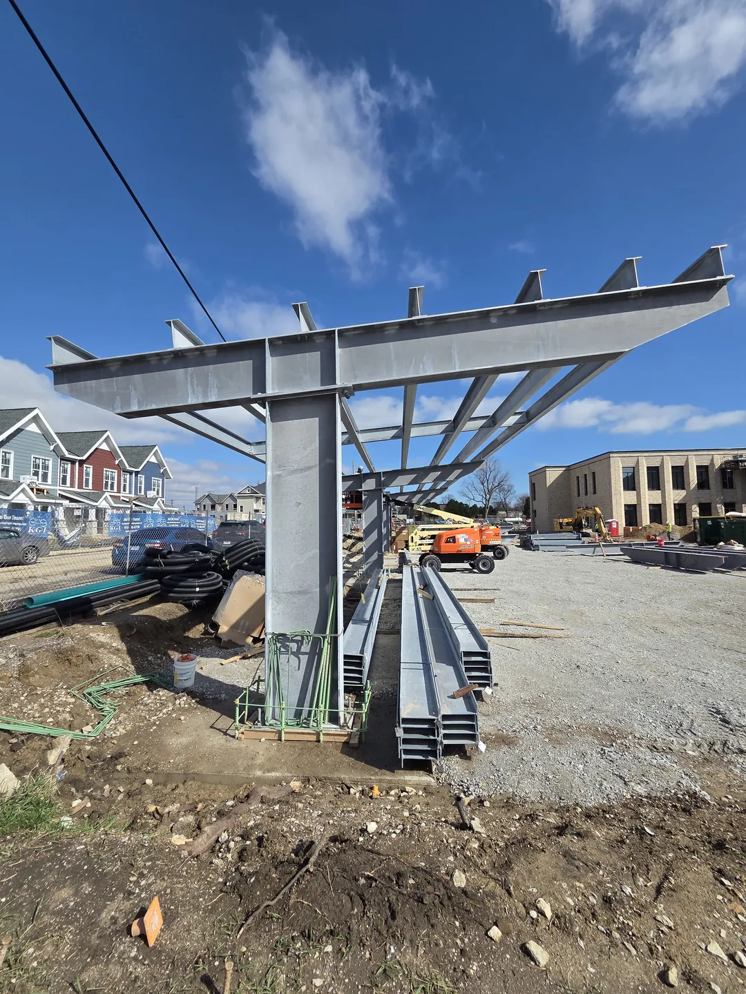 Lincoln King Center: a galvanized canopy column with its cantilevered beams