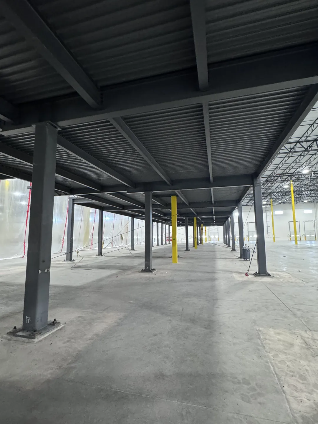 Project Maverick: underneath the mezzanine deck and framing