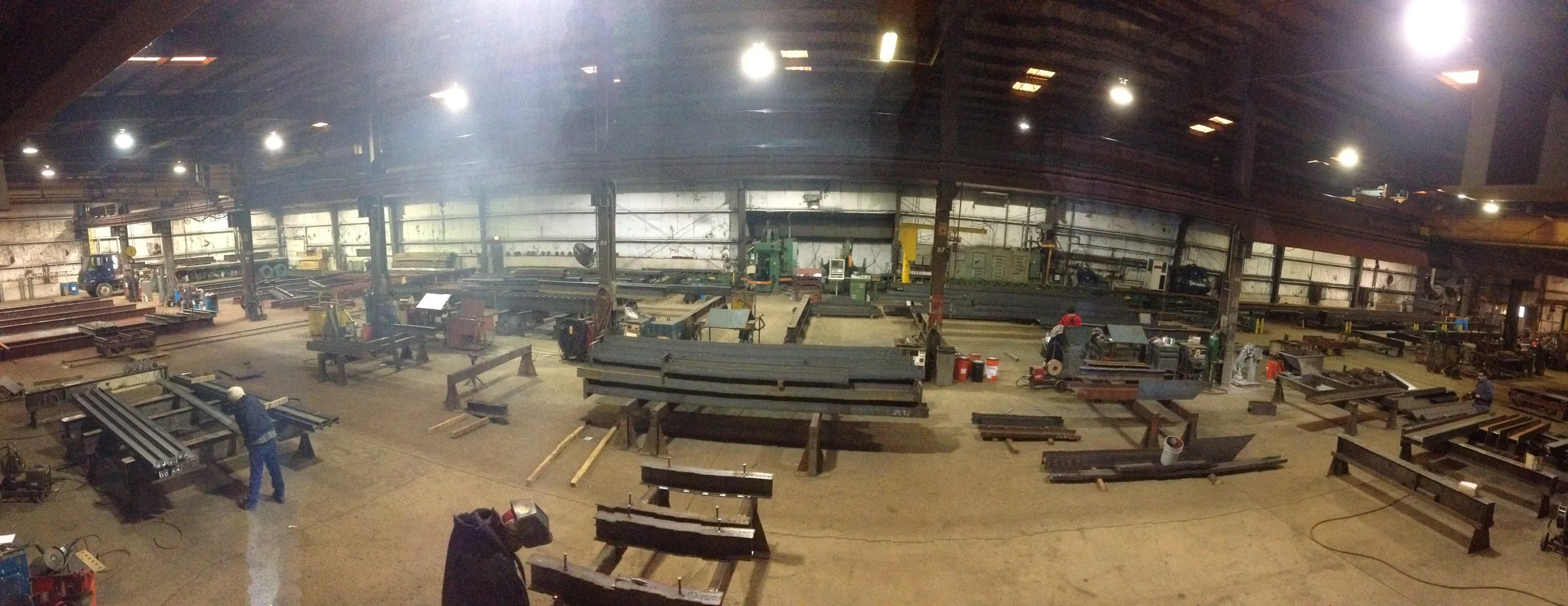 Panoramic view of the Garbe Iron Works plant interior